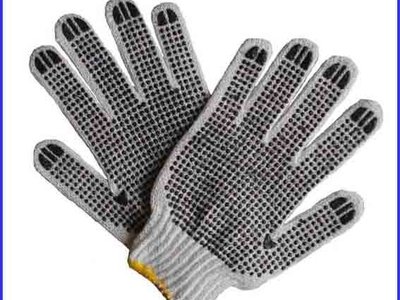 Single Side Cotton Dotted Gloves