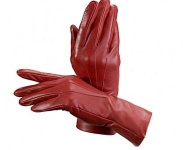 Grey Leather Gloves with Lining