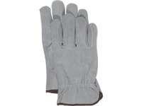 Grey Leather Gloves without Lining