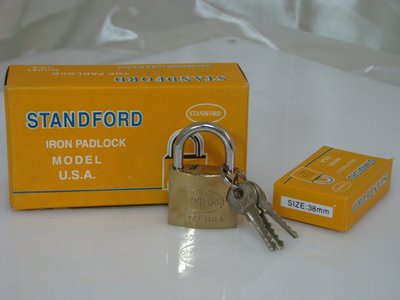 Standford Yellow Box Brass Padlock