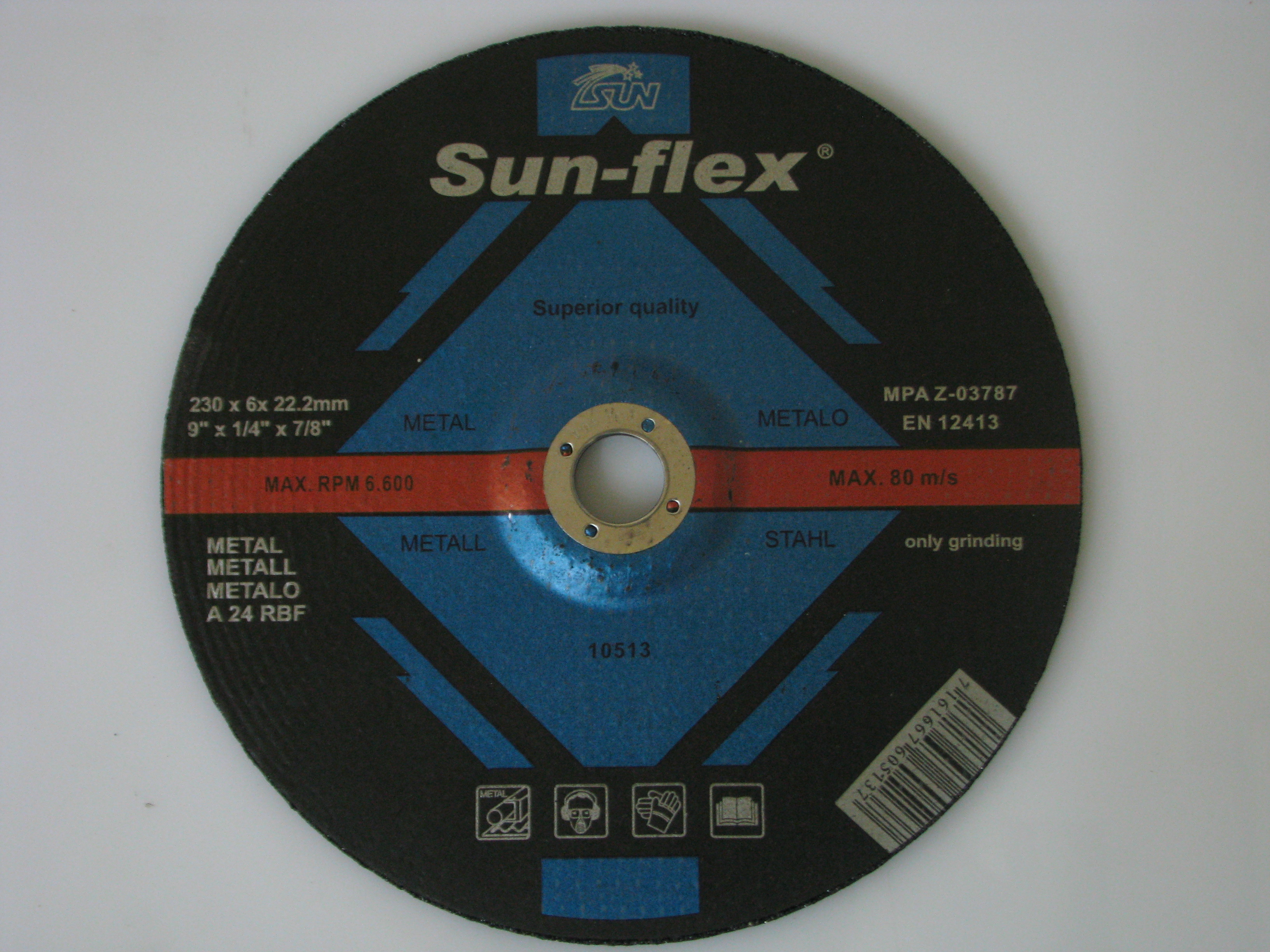 Sunflex Metal Grinding Disc Devsons Industries Ltd Safety & Tools