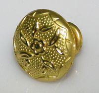 Golden Knob with Floral Design