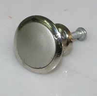 Grey Knob with Silver Edged Finish